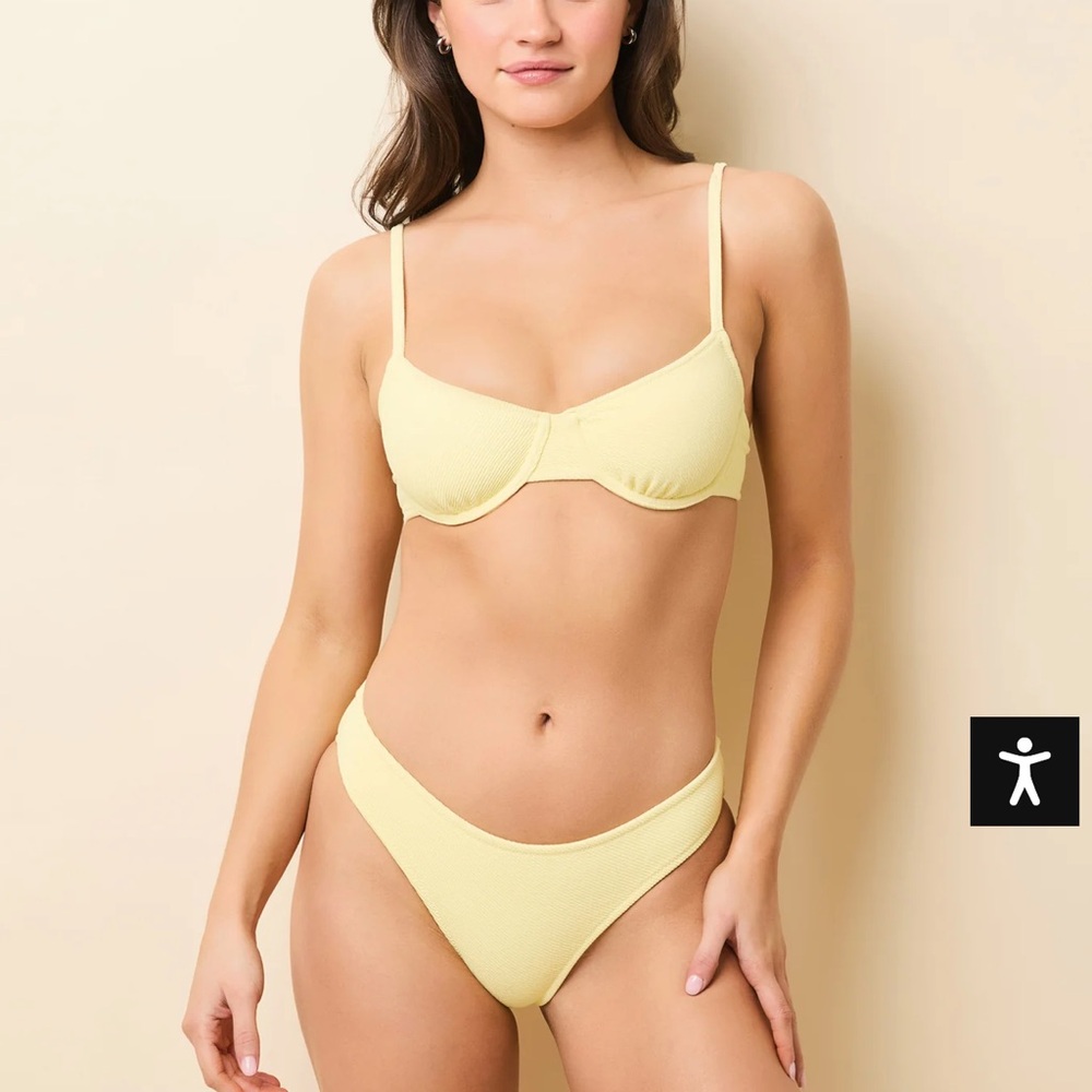 Solid & Striped Eva Bikini Cloud Terry Custard - image 4